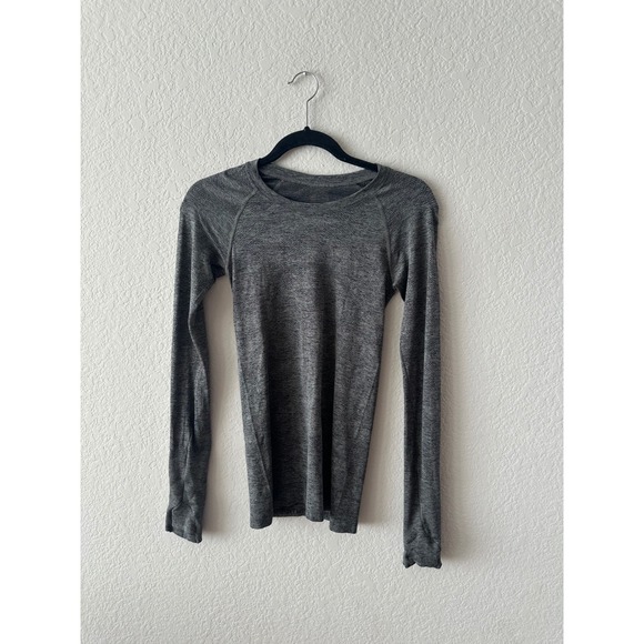Lululemon Long Sleeve Top Women's Gray Athletic Workout Pullover - Picture 1 of 3